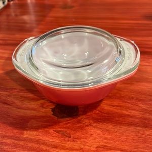 Vintage Flamingo Pink Pyrex Ovenware Bowl with Lid!